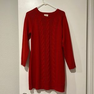Red sweater dress size S